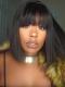 Mega Month End Sale-Indian remy 360 lace frontal wig with bang