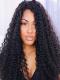 22 inches curly indian remy lace front human hair wig -  LFC006
