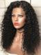 Indian virgin 6 inches deep parting preplucked human hair lace front curly wig-LFC009