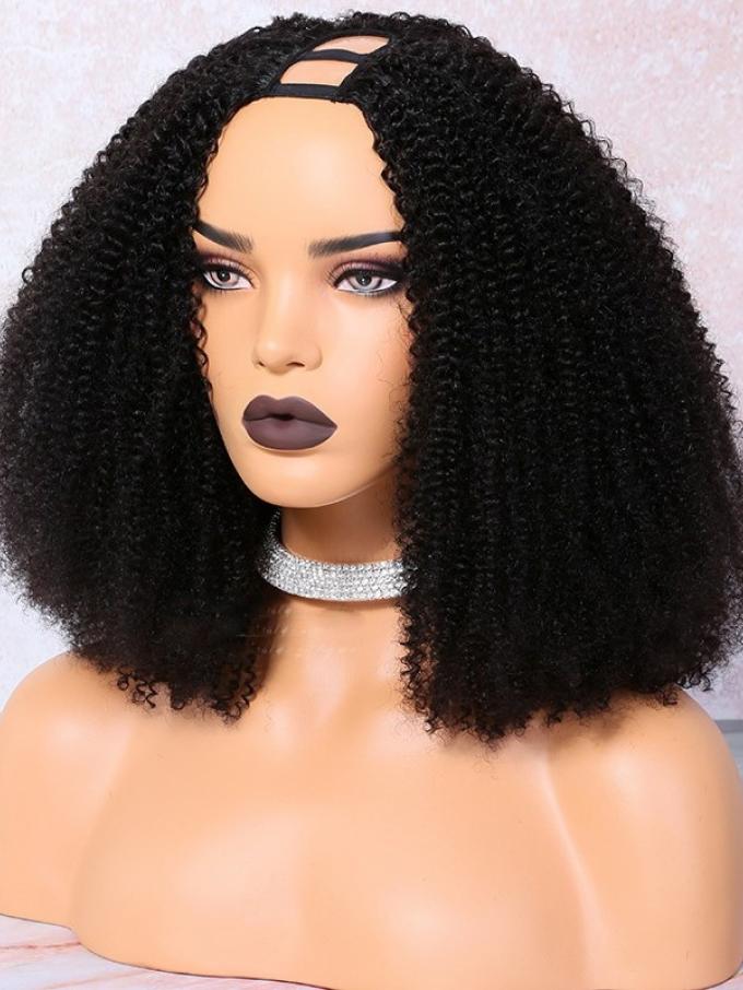 Beginner Friendly Easy Installation Kinky Curly Lace Front Wig-UP006