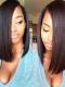 Indian remy shoulder length  full lace human hair sleek bob - BOB068