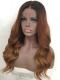 Natural Wavy Ash Blonde Omber Lace Front Wig-CL003