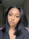 Straight Bob Natural Color Lace Frontal Wig-LW158