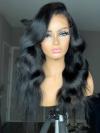 Center Parting Lace Front Wig with Wand Curls-LFW991
