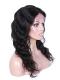 18 inches indian remy beachy wave free part full lace human hair wig - BWE008