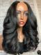 Bomb straight u part human hair wigs with wand curls-UP685