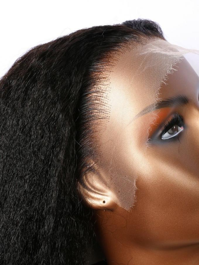 NORAH-NATURAL BLACK KINKY STRAIGHT-LAVE FRONTAL WIG