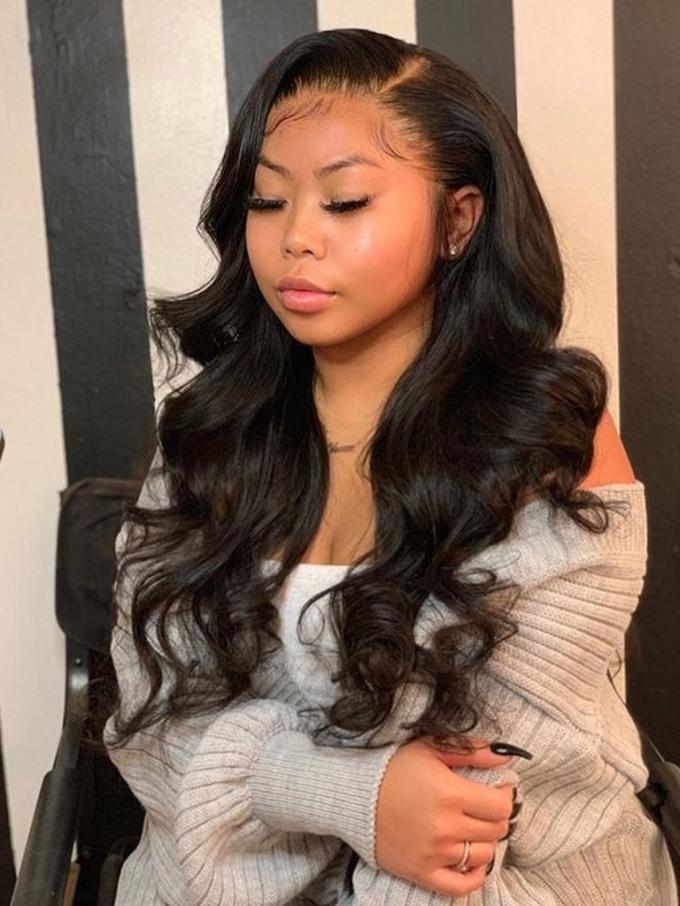 Melting Hairline Pre-plucked Wavy Human Hair Wig-LFW913