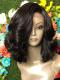 Indian virgin 6 inches deep parting preplucked human hair lace front wig with wand curls-LFS015