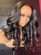 Human Hair Full Lace Wig Curly NEW BEGINNER FRIENDLY PRESTYLED STRAIGHT HUMAN HAIR WIG WITH WAND CURLS-4*4 LACE CLOSURE CAP-WE69