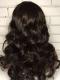 Indian virgin preplucked human hair wavy full lace wig middle part -FL019