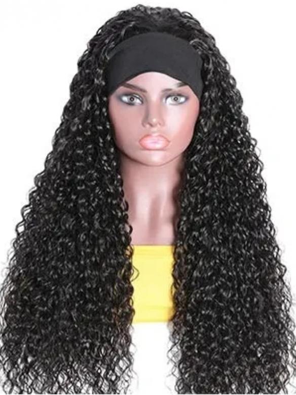 New Protective Style For Black Natural Hair-Quick Fix Elegant Spiral Curls Headband Wig For Last Minute Problems-HW004