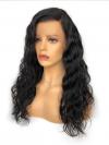 Invisible HD skin melt swiss lace beachy wave human hair full lace wig