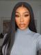 HOLIDAY SLAY NEW NO DIY - REAL INVISIBLE HD LACE -LIGHT YAKI STRAIGHT HUMAN HAIR LACE FRONT WIG - HD679