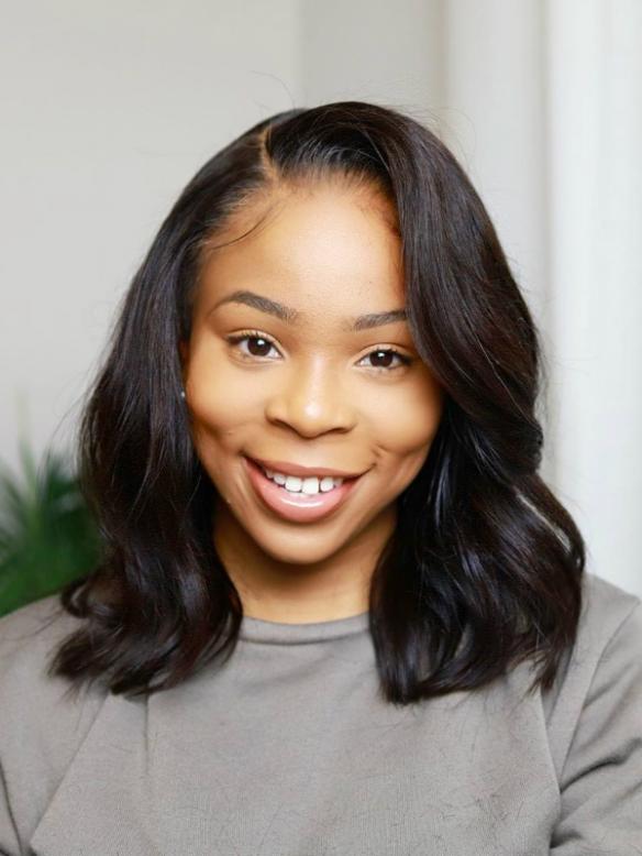 Invisible HD skin melt swiss lace 6 inches deep parting straight human hair lace front bob wig