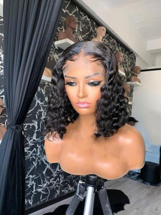 Natural BLACK 4*4 LACE CLOSURE FRONTAL HUMAN HAIR PERFECT EVERYDAY SALY-HWC003