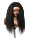 BELLA--BEGINNERS’WIG COLLECTION - 10-MIN LACE WIG-NATURAL BLACK KINKY STRAIGHT-LACE CLOSURE WIG