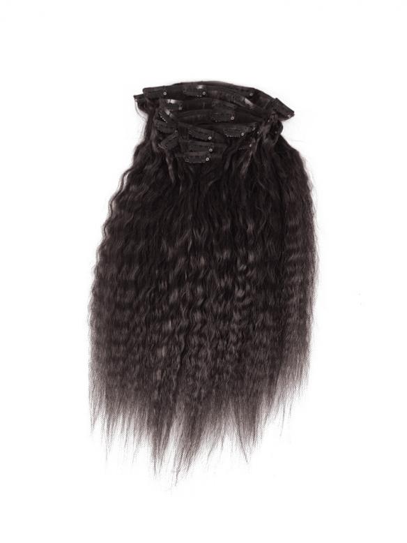 Indian Remy Clip In Hair Extension-Kinky Straight-CI002