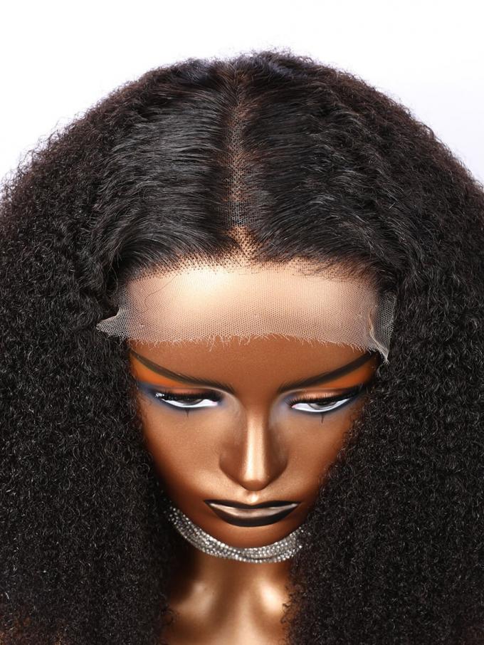 MINA-BEGINNERS’WIG COLLECTION-10-MIN LACE WIG-BLACK KINKY CURLY-LACE CLOSURE WIG