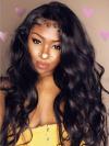 Preplucked Indian virgin 360 lace frontal human hair wavy wig -WE053