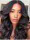 Indian virgin 6 inches deep parting preplucked human hair lace front wave wig-LFW006