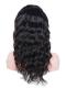 18 inches indian remy beachy wave free part full lace human hair wig - BWE008