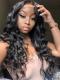 Wavy Human Hair Natural Color Lace Front Wigs-LFW905
