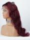 Elegant Wavy Ombre Wine Red 99J# Lace Front wig-CL037