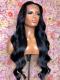 NEW-NO DIY-Holiday slay luxury best undetectable invisible HD swiss lace human hair wig with wand curls-HD068