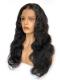 Indian virgin preplucked 6 inches deep parting lace front human hair body wave wavy wig -LFS019