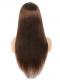 CLEARANCE SALE-MEDIUM BROWN STRAIGHT HUMAN HAIR WIG WITH BANG-FREE PARTING FULL LACE WIG-CS002