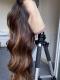Hairstylist Collection-NEW&GORGEOUS BROWN HIGHLIGHT T PART LACE CLOSURE WIG WITH WAND CURLS-CCW703