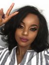Indian remy shoulder length  full lace human hair sleek bob - BOB068