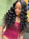 Indian virgin 6 inches deep parting preplucked human hair lace front wave wig-LFW008