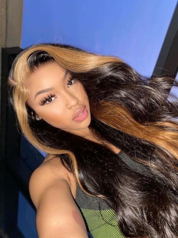 NEW DAY NEW COLOR-Blonde Highlight Lace Closure Human Hair With Wand Curls-CC010