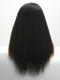 Indian virgin 6 inches deep parting preplucked human hair lace front kinky yaki wig -LFS017