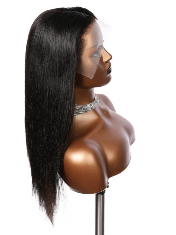 ANAYA-NATURAL BLACK STRAIGHT-LACE FRONTAL WIG