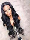 Invisible HD skin melt swiss lace 6 inches deep parting wavy human hair lace front wig-SWL112