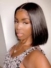 EASY FOR DAILY LIFE-MOST REALISTIC BEGINNER FRIENDLY LACE CLOSURE SHORT BOB WIG-WE814