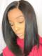 14 Inches one length indian remy 6' parting space lace front wig bob - WE017