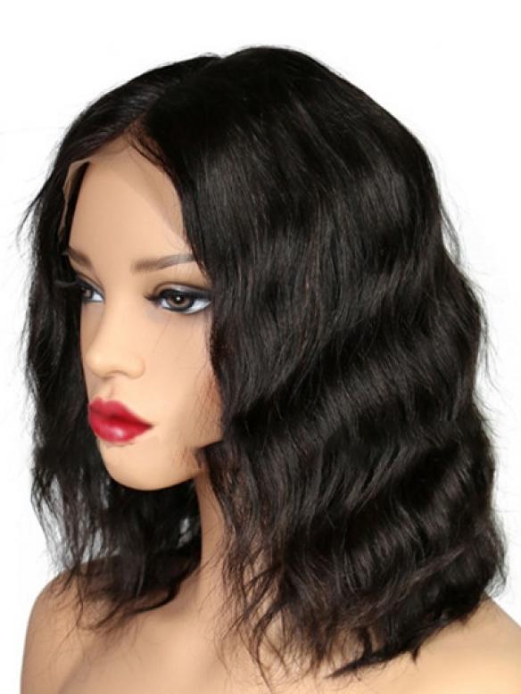 12 inches 180% density indian remy 360 lace frontal wave bob-WE027