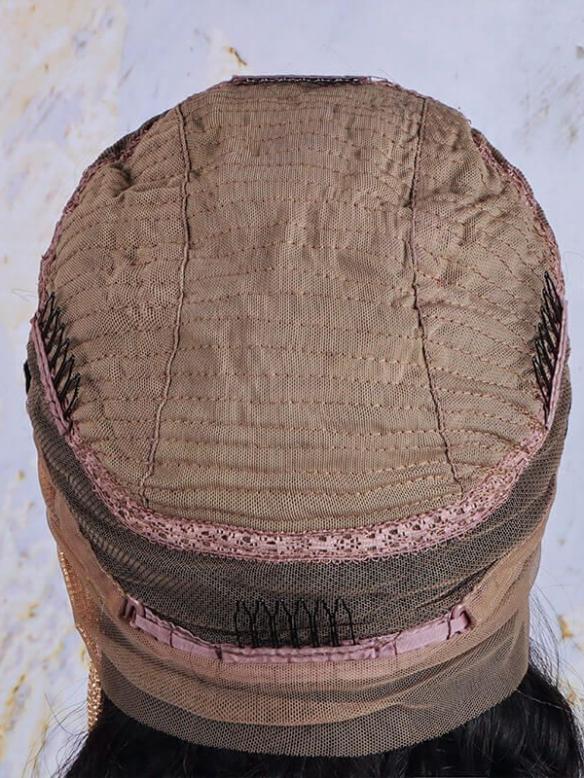 NATURAL CURLY BRAZILIAN VIRGIN HAIR 360 INVISIBLE HD LACE FRONTAL WIG-SWE007