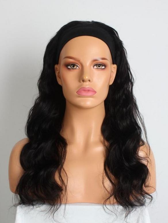 New Protective Style For Black Natural Hair-Quick 150% density Fix Elegant Wave Headband Wig For Last Minute Problems-HW006