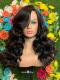 Indian virgin 6 inches deep parting preplucked human hair lace front wig with wand curls-LFS012