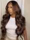 Hairstylist Collection-NEW&PERFECT BROWN HIGHLIGHT T PART LACE CLOSURE WIG WITH WAND CURLS-CCW702