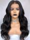 Pre-made Fake Scalp Indian Virgin Front Lace Human Hair Body Wavy Wig