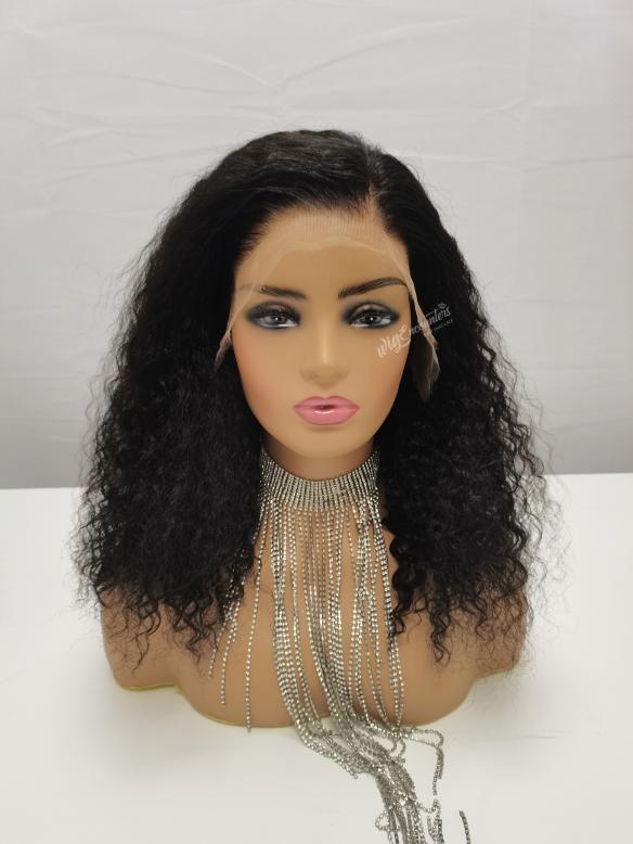 Effortless Get Up To Go Series| Natural Curly 13*6 Lace Front Lob- GT005