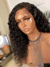 CURLY &WET 4*4 LACE CLOSURE FRONTAL HUMAN HAIR WIG WITH BABY HAIR-HWC002