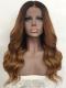 Natural Wavy Ash Blonde Omber Lace Front Wig-CL003