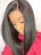 14 Inches one length indian remy 6' parting space lace front wig bob - WE017